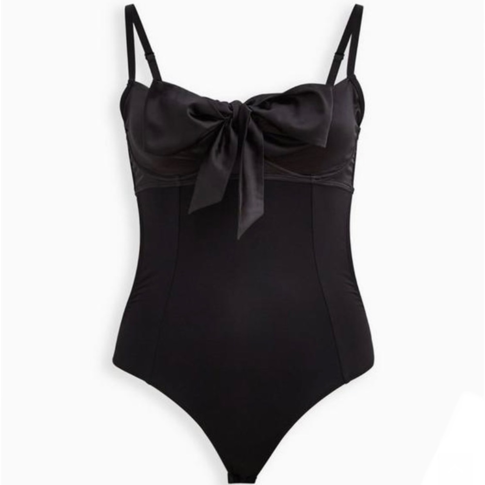 Torrid Big Bow Satin Bodysuit